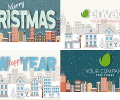 ʥڿͨף־logo Christmas and New Year Text with Logo Reveal
